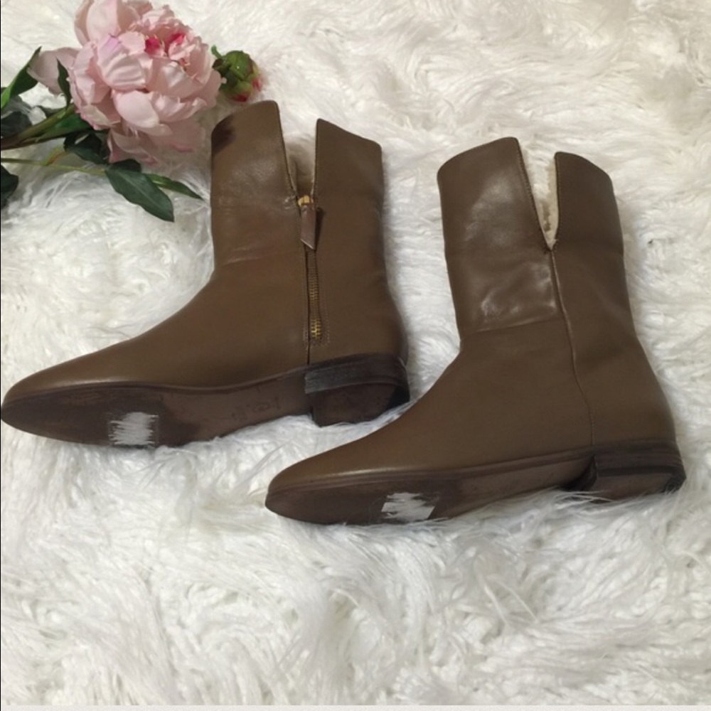 Kate Spade Saturday Brown Real Fur Booties - Picture 3 of 6